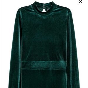 H&M Fitted Velvet Dress